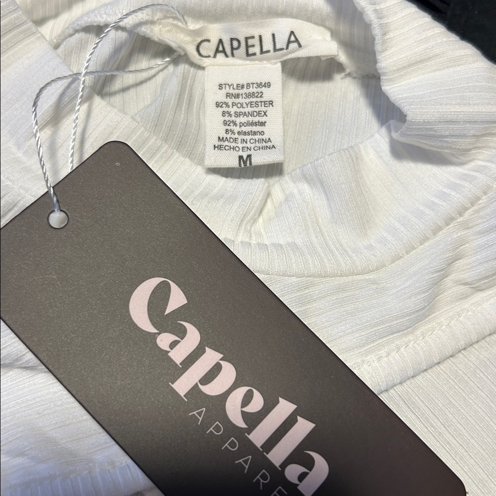 NWT CAPELLA APPAREL WHITE BODYSUIT M - Picture 12 of 12